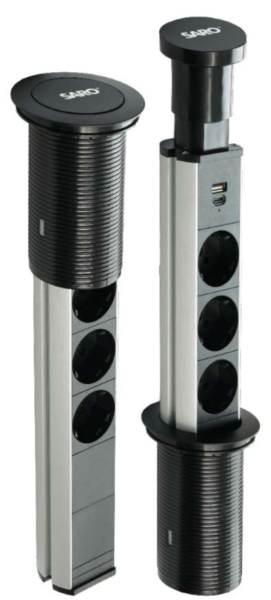 پریز توکار SARO مدل Plug-UP3-U