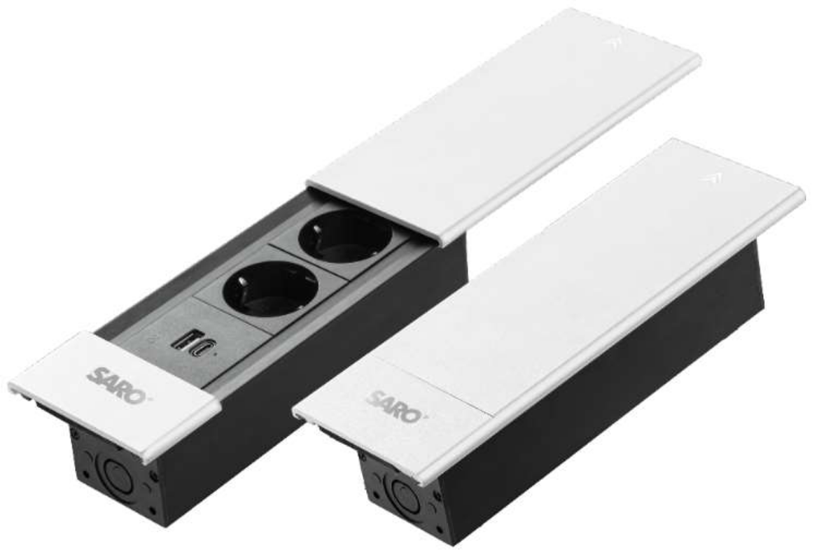 پریز توکار SARO مدل Plug-S2-U-White
