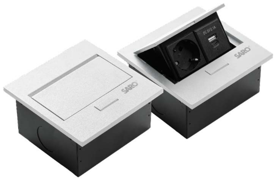 پریز توکار SARO مدل Plug-L2-U-White